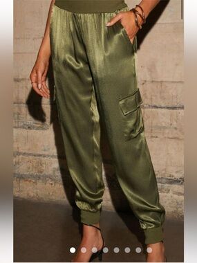 PrettyGarden Olive Green Cargo Joggers